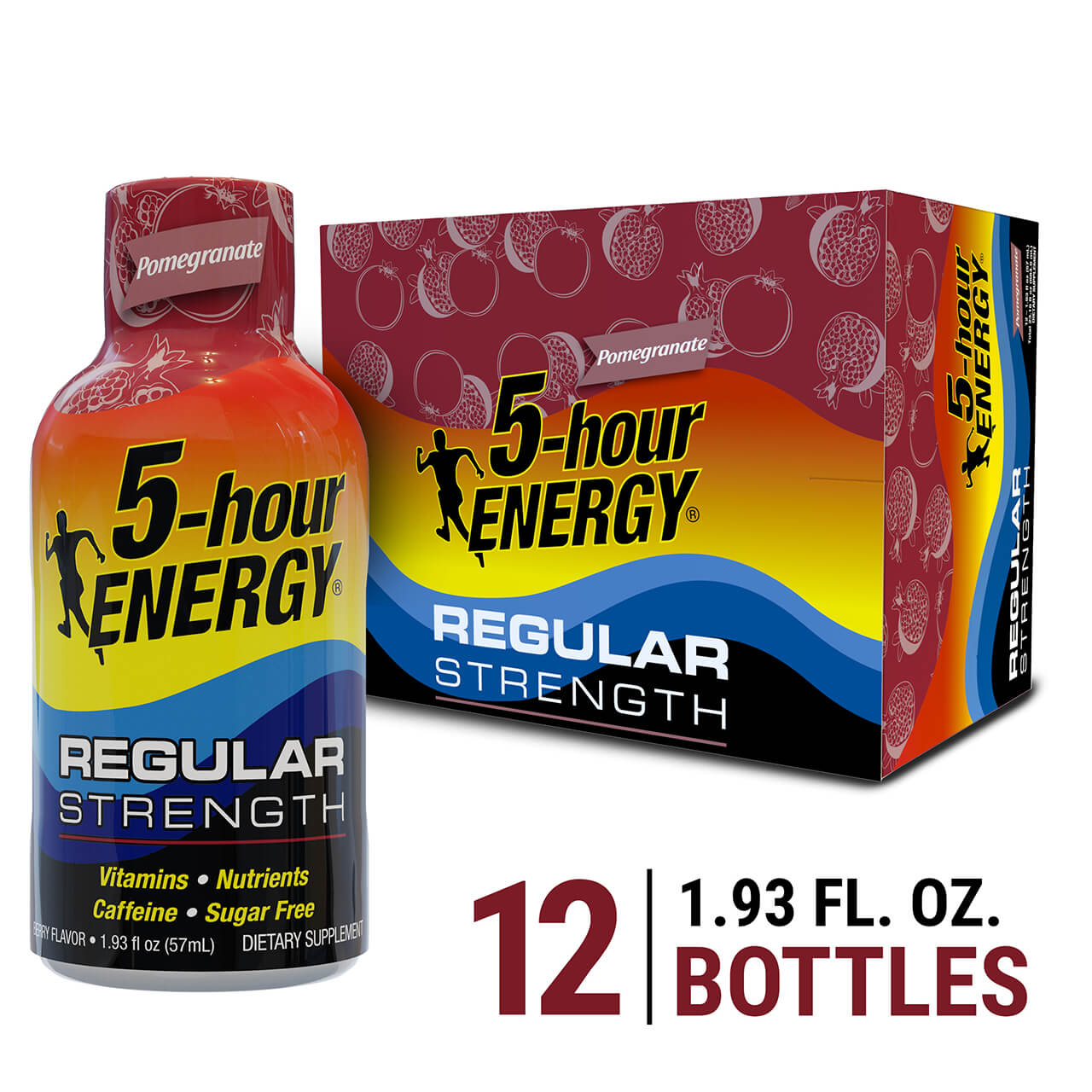 Pomegranate Flavor Regular Strength 5-hour ENERGY Shots 12 pack