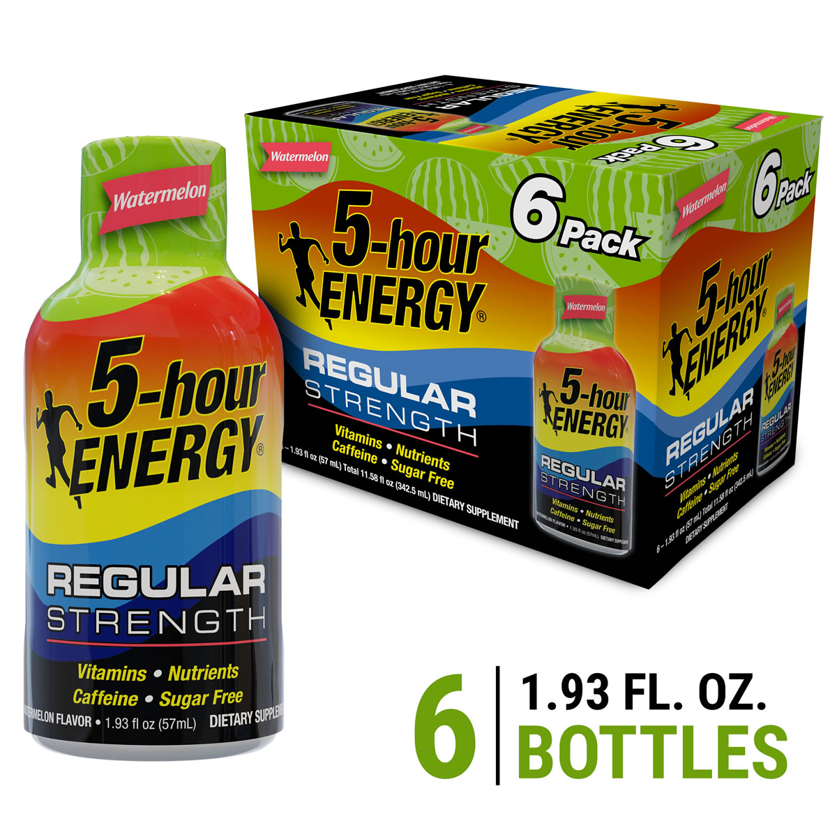 Watermelon Flavor Regular Strength 5-hour ENERGY Shots - Dev