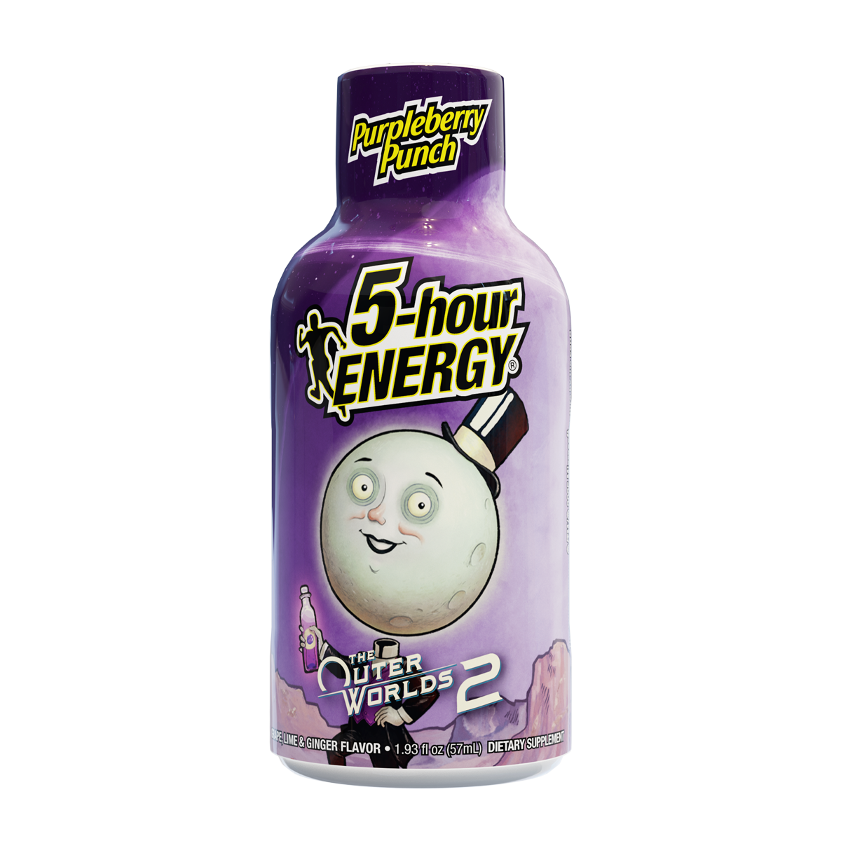 Outer Worlds 2 Purpleberry Punch Flavored Extra Strength 5-hour ENERGY Shots