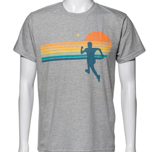 Grey Running Man T-Shirt