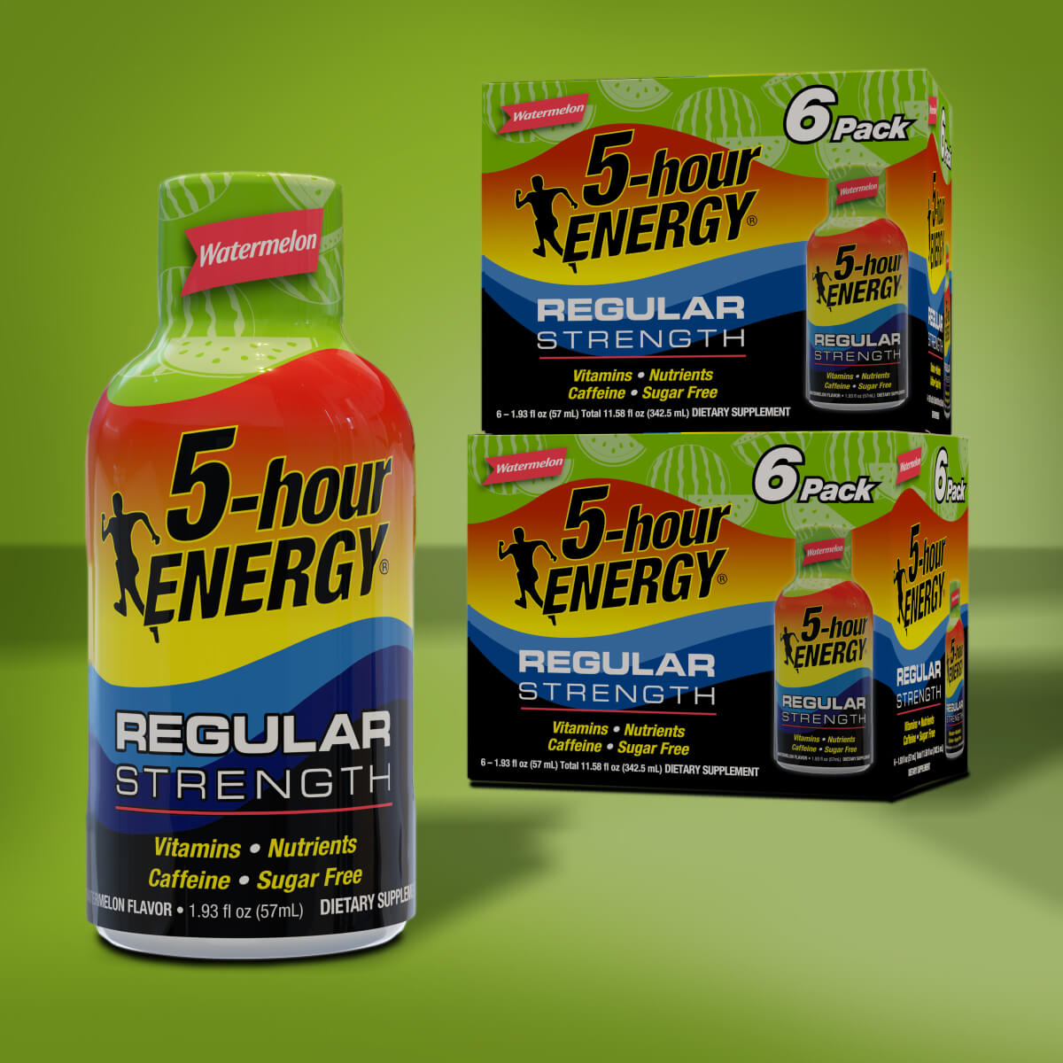 Watermelon Flavor Regular Strength 5-hour ENERGY Shots - Dev