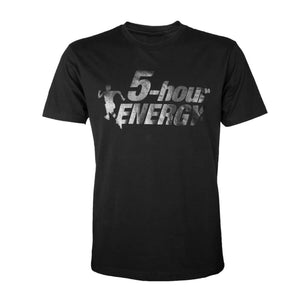 Black 5-hour ENERGY T-shirt with Black Logo