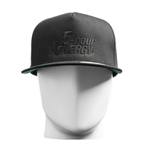 5-hour ENERGY Black Baseball Cap with Black Logo