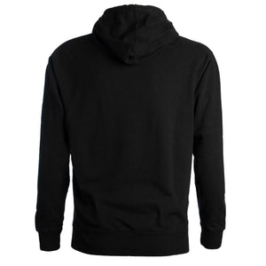 Black Zip Hoodie with Striped Logo