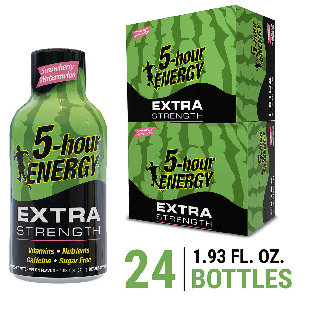 Strawberry Watermelon Flavor Extra Strength 5-hour ENERGY Shots