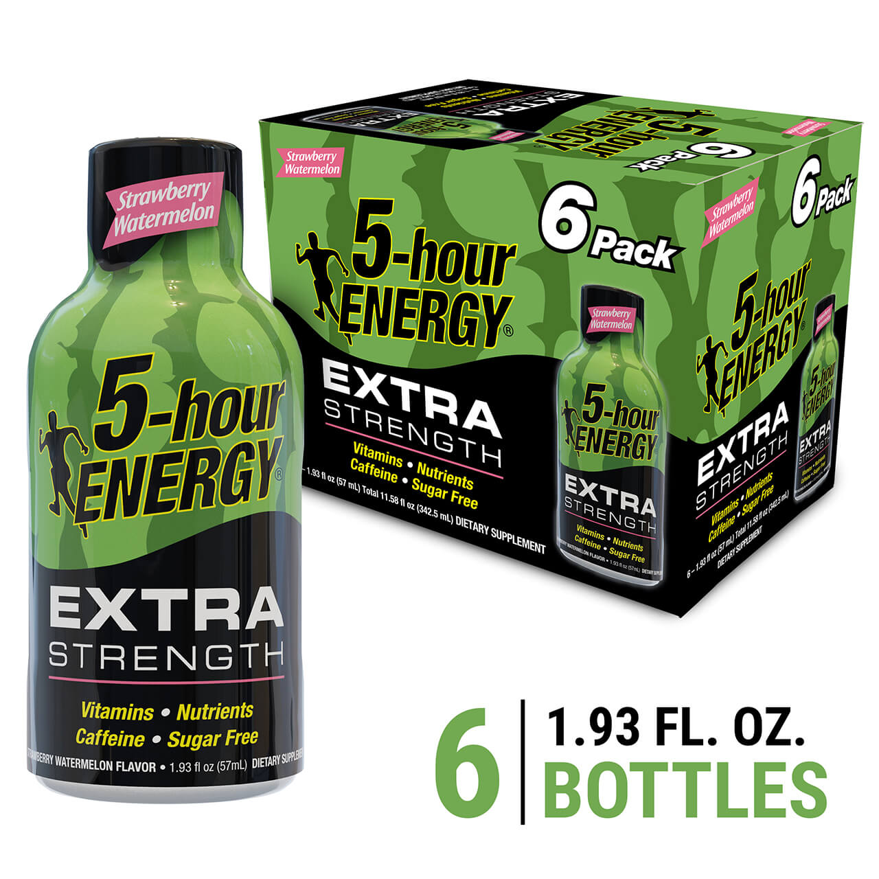 Strawberry Watermelon Flavor Extra Strength 5-hour ENERGY Shots