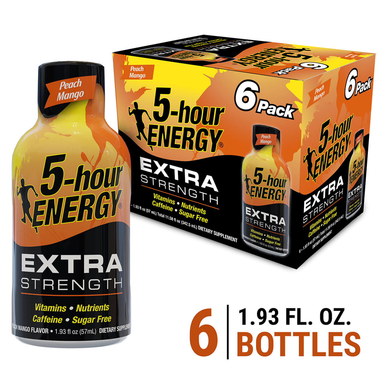 Peach Mango Flavor Extra Strength 5-hour ENERGY Shots