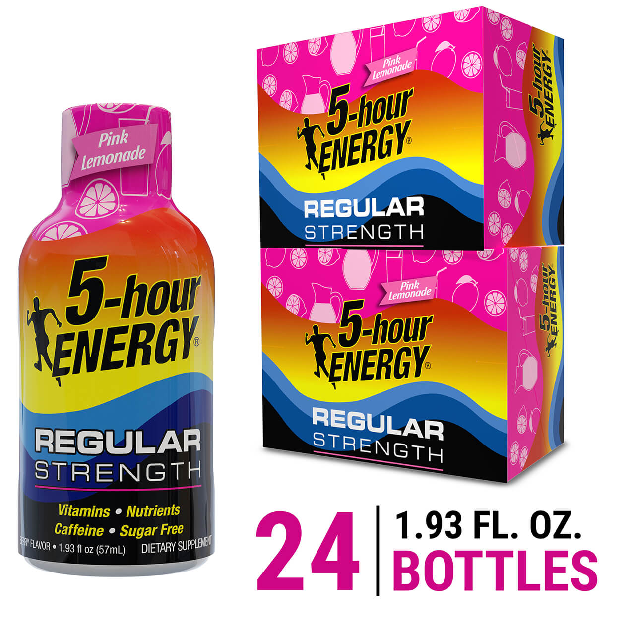 Pink Lemonade Flavor Regular Strength 5-hour ENERGY Shots