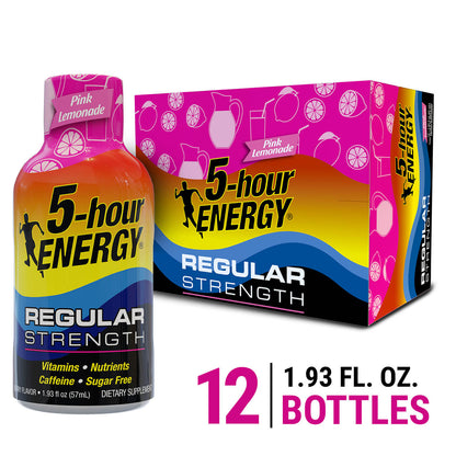 Pink Lemonade Flavor Regular Strength 5-hour ENERGY Shots