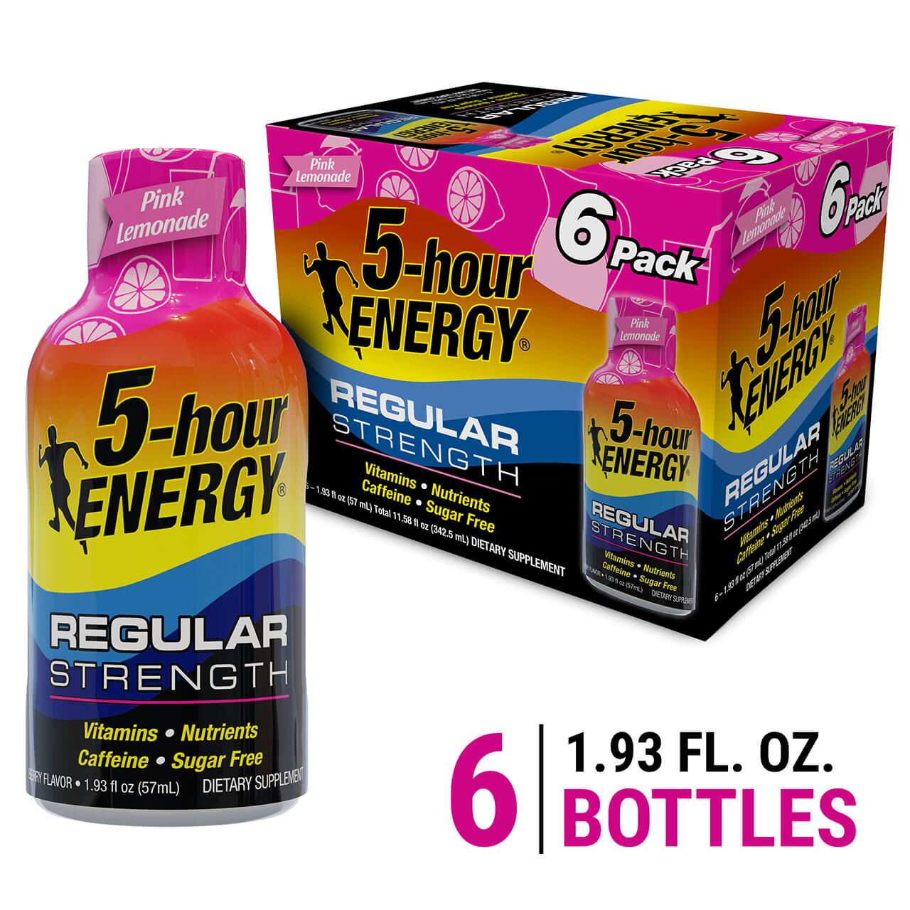 Pink Lemonade Flavor Regular Strength 5-hour ENERGY Shots