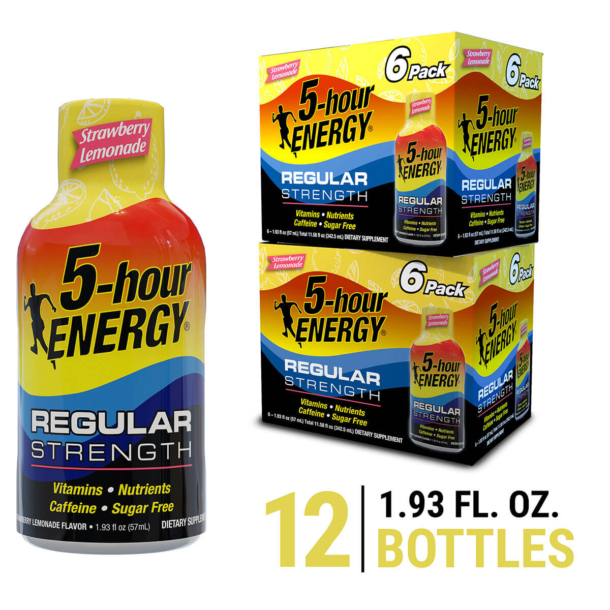 Strawberry Lemonade Flavor Regular Strength 5-hour ENERGY Shots